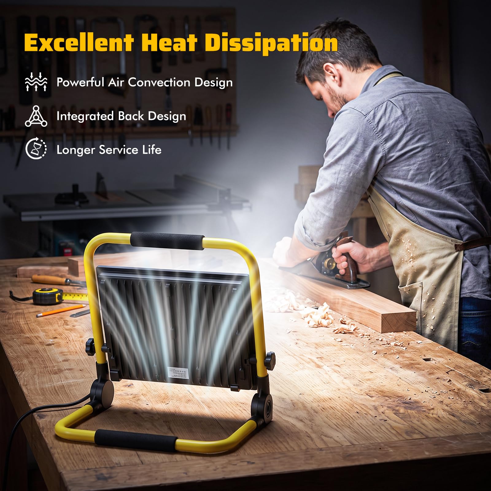LED Baustrahler 200W 100W 50W Helligkeit Einstellbar LED Arbeitsleuchte