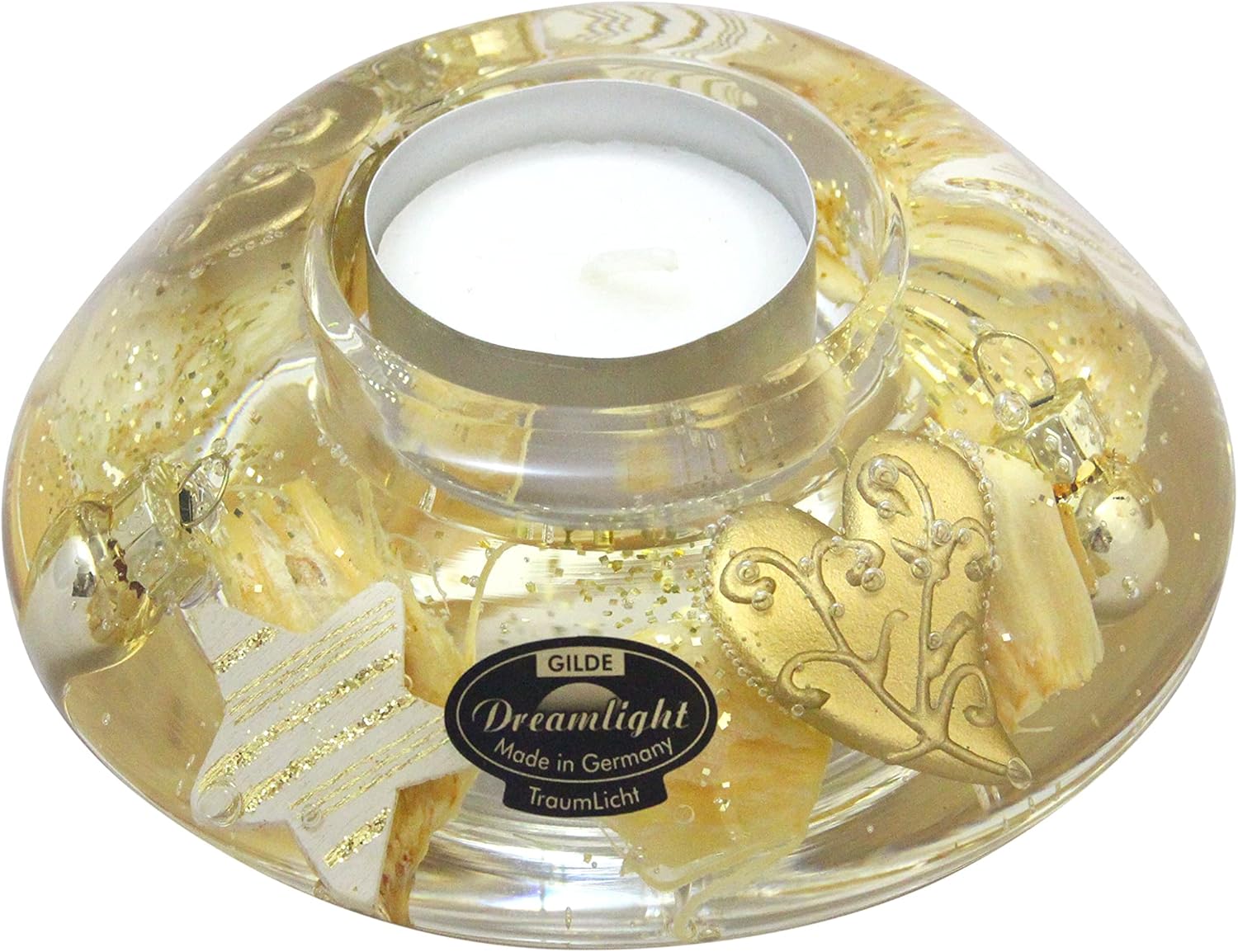 Ix Dream Light Golden Light Candle Holder Crown Gift Wrapping Specification Diameter 4.3 x Height 2.0 inches (11 cm) x Height 2.0 inches (5 cm)