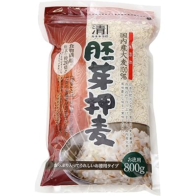 西田精麦 胚芽押麦 800g 国内産 大麦