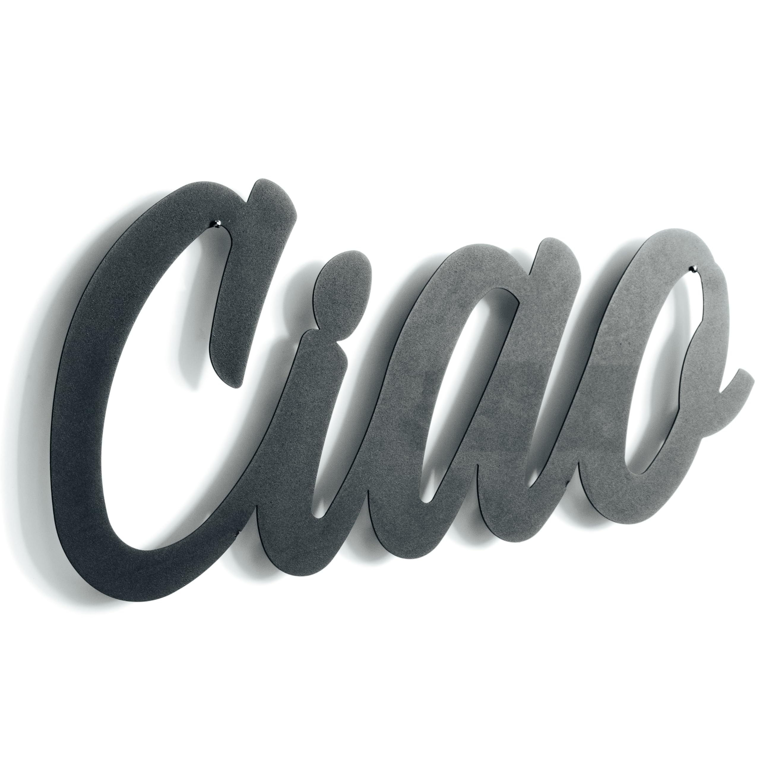 keluly Metal Decoration Floating Wall Sculpture with Shadows Steel, Decorative Home Accessories (Ciao, 43 x 31 cm.) - Image 4