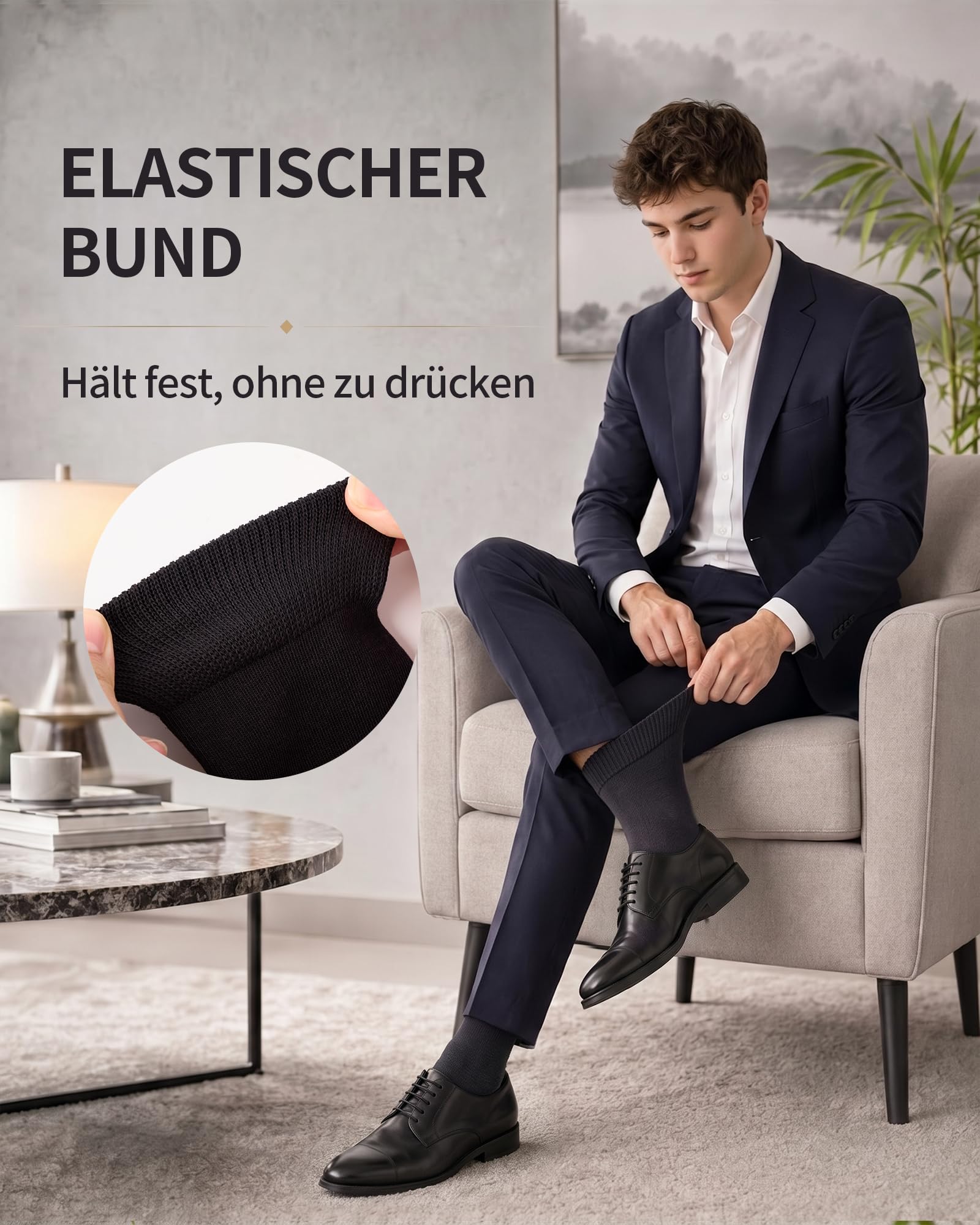 SukModen Business-Socken Herren Damen 10/20 Paar Büro Alltag