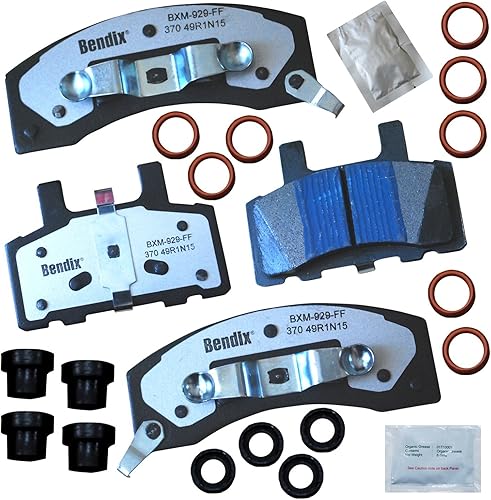 Miniatura 61 de Bendix Fleet Metlok MKD1770FM Pastillas de freno delanteras semimetálicas para Ford Expedition 2017-2010, F-150 2017-2010, Lobo 2020-2009, Lincoln