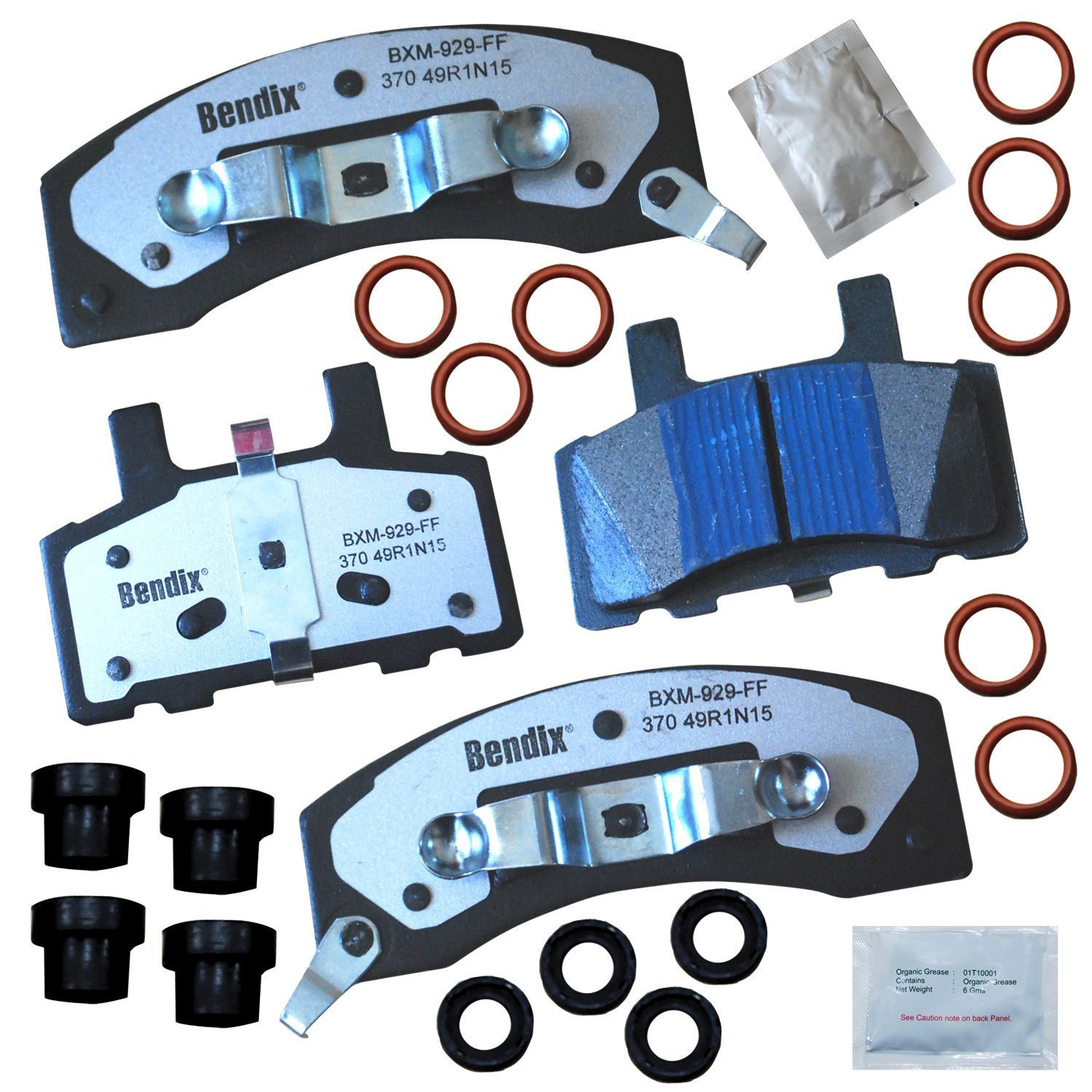 Bendix Fleet Metlok MKD370FM Semi-Metallic Front Brake Pads for Select Models Chevy C35,C1500 Suburban,C2500,C2500 C3500,C3500HD,Express 2500,3500,K1500 K2500,K3500,Tahoe,Dodge Ram GMC Savana Yukon