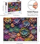 Rocorose 1000 Puzzle pour adultes, suceurs colorés Plantes Puzzles de puzzles Impossible Fun and Challenging Multicolor Nature Puzzels Family Activité Cadeaux - Épaisseurs, pièces robustes
