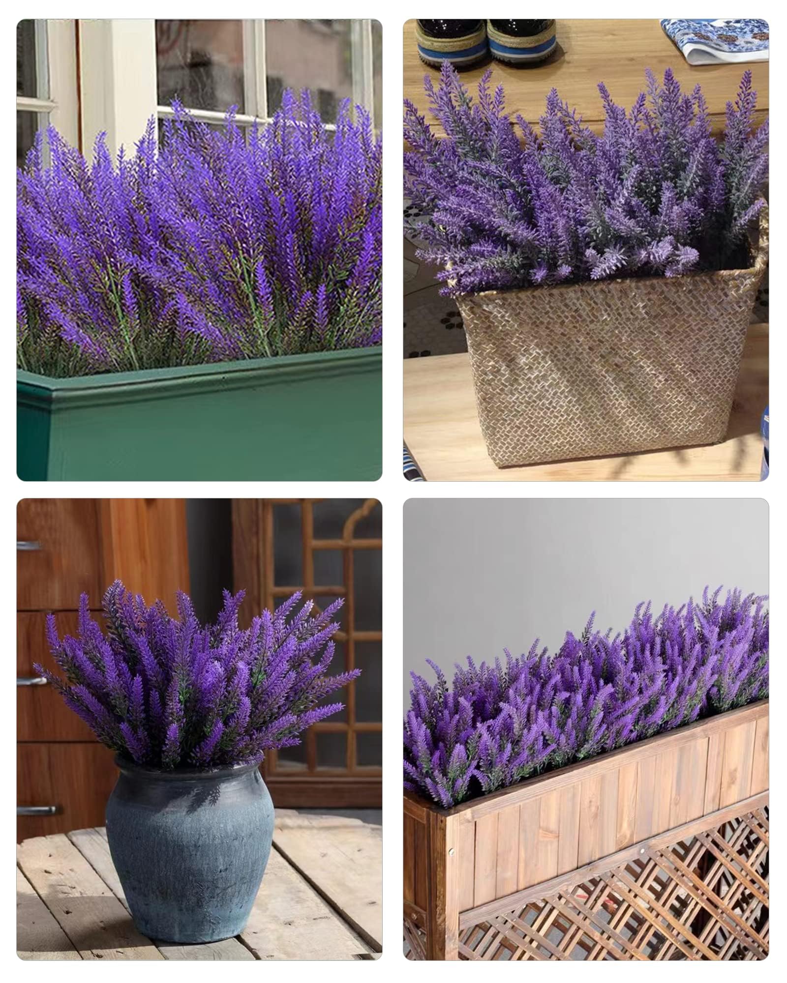 Plantas Plástico Exterior 12 Flores Artificiales De Lavanda - Ramo Morado -  Plantas Decorativas Para Interior Y Exterior Lavanda Artificial, image size:1600x2000