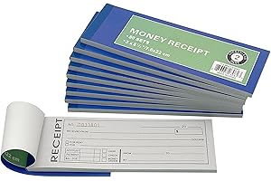 500 Sets Carbonless 10 Pack Cash Money & Rent Receipt Book with Duplicate