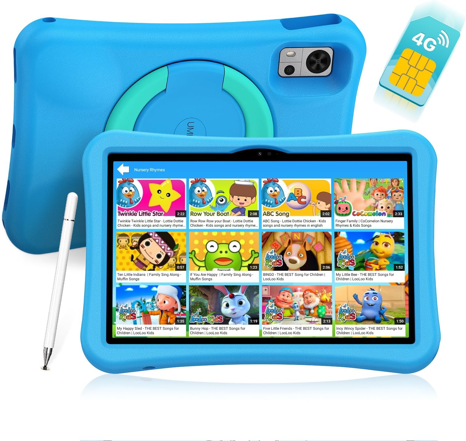 UMIDIGI G5 Kids Tablet 10 Inch, 8+128GB, Tablet Android with Sim, Tablets For All Ages, Octa-Core Processor,Tablets Study Wtaching Online, Parental Control/6000mAh/GPS/WiFi6