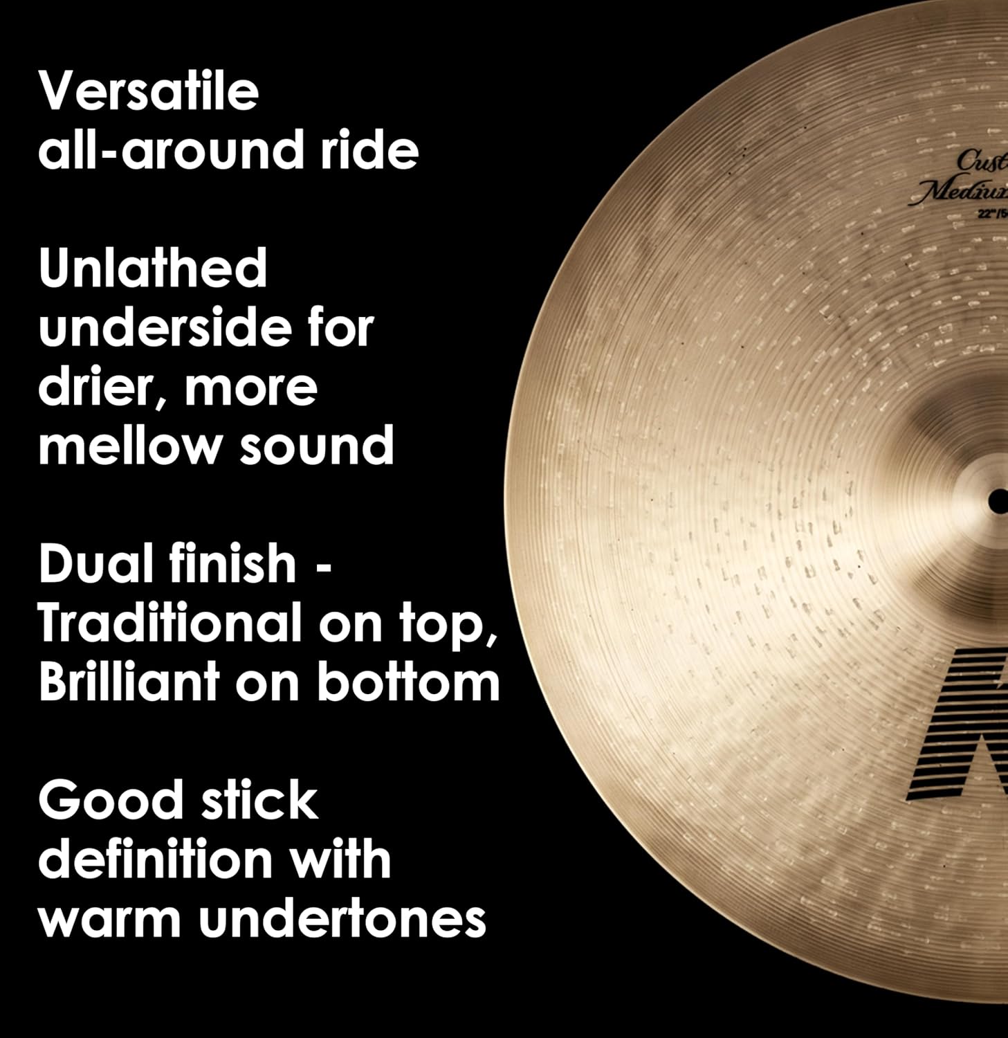 Avedis Zildjian Company 22" K Custom Medium Ride