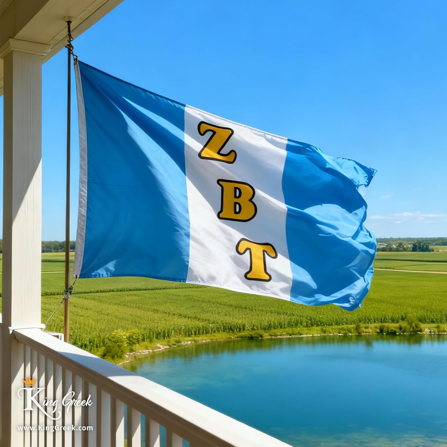 Zeta Beta Tau Flag Official Fraternity,Brass Grommets & Double Stitch,Polyester Banner Wall Decor for Outdoor Indoor Decoration,3x5 Feet