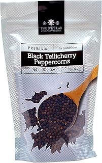 The Spice Lab Peppercorns –Tellicherry Whole Black Peppercorns for Grinder Refill - 1 Pound Bag - Steam Sterilized Kosher ...