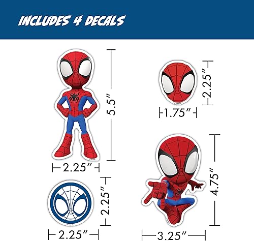 Miniatura 3 de Marvel Spidey and His Amazing Friends - Juego de 12 calcomanías de vinilo Spidey, Spin, Ghost Spider para automóvil, botella de agua, bicicleta,