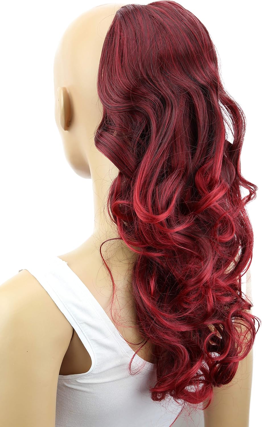 CAISHA 18" Hairpiece Ponytail Extensions Voluminous Wavy Red Mix PH28, red mix #2T113A PH28, 18 inch (Pack of 1)
