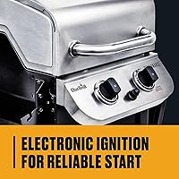 Vista 9 de Char-Broil Performance Series Convective 2-Burner Cabinet Propane Gas Stainless Steel Grill - 463673519P1 Negro / Plateado