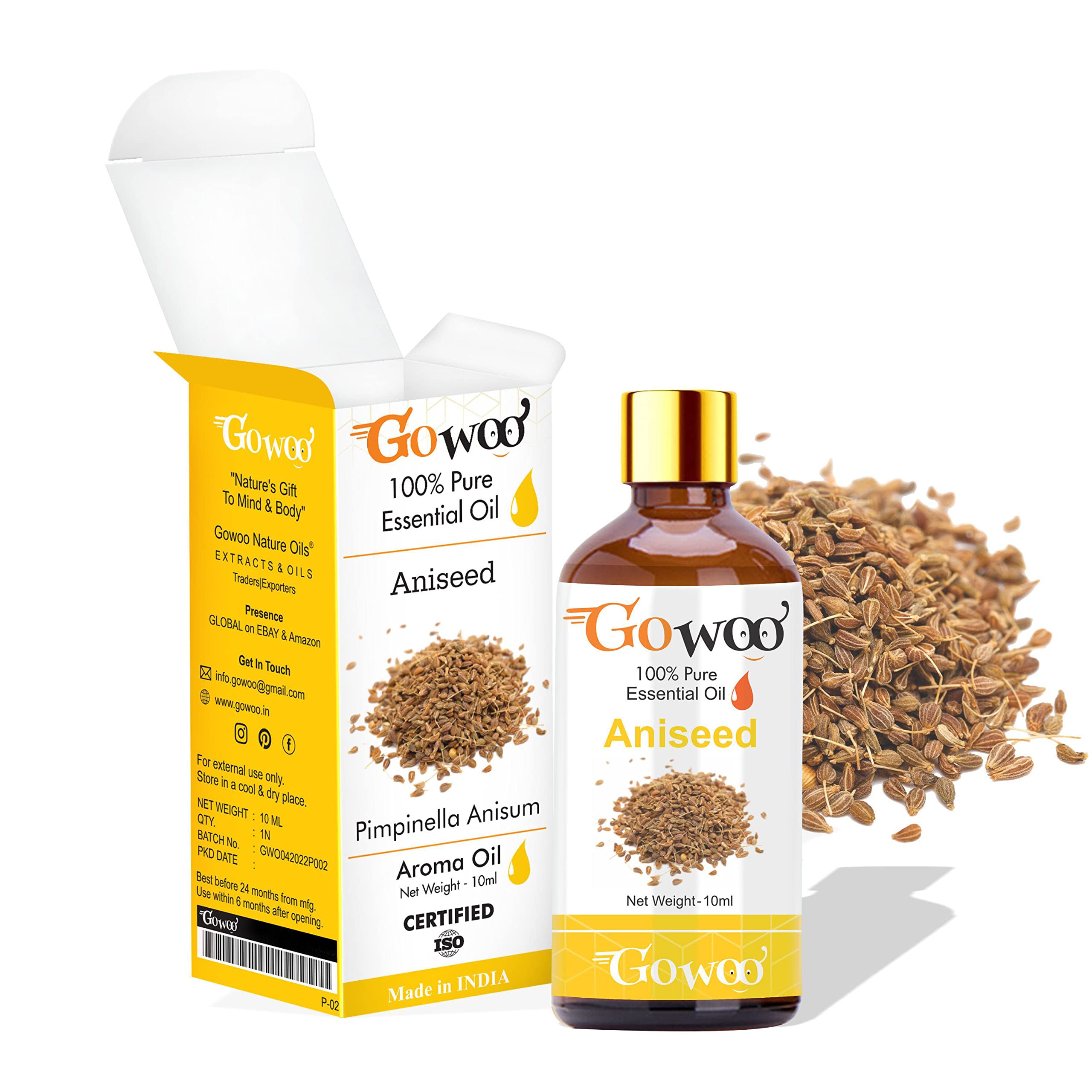 GO WOO 100% Pure & Virgin Aniseed Oil 10ML