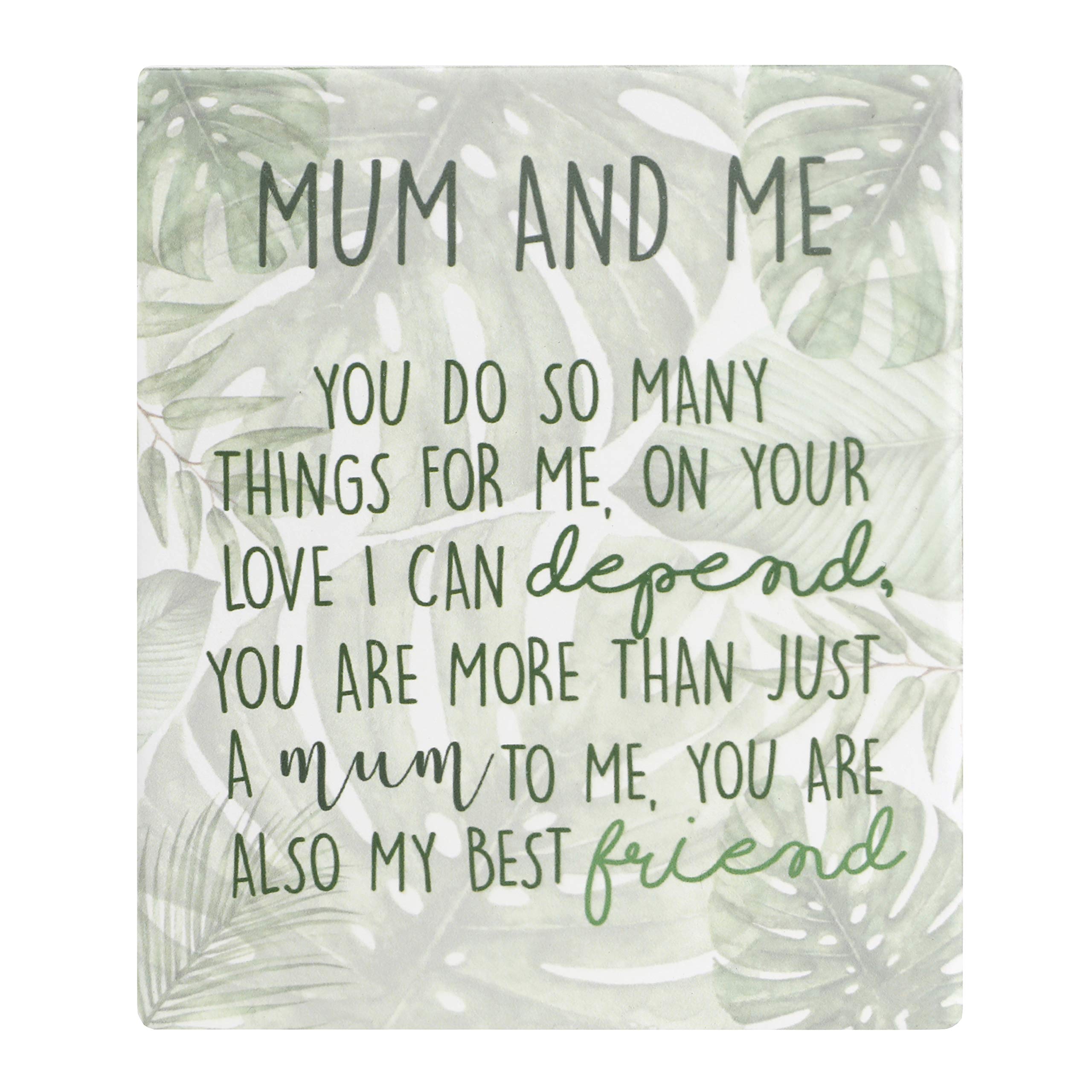 Splosh Botanical Verse For Mum - Sentimental Gifts for Mum- Plaque or Mothers Birthday Gifts - Motivational Mum Gifts From Daughter.