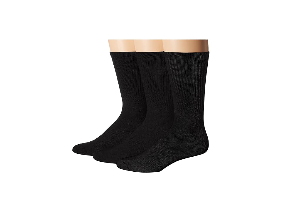 

Sperry Soft Extreme Core Crew 3-Pack (Black) Men's Crew Cut Socks Shoes