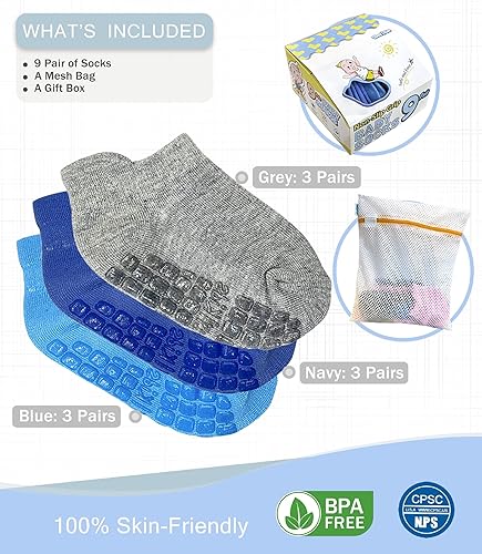 Miniatura 6 de Paquete: Casco de bebé y calcetines para niños pequeños con pinzas