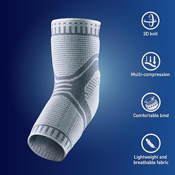 OPPO Elbow Pain Relief Bundle: RE200 Compression Sleeve & 2988 ACCUTEX Brace (L)