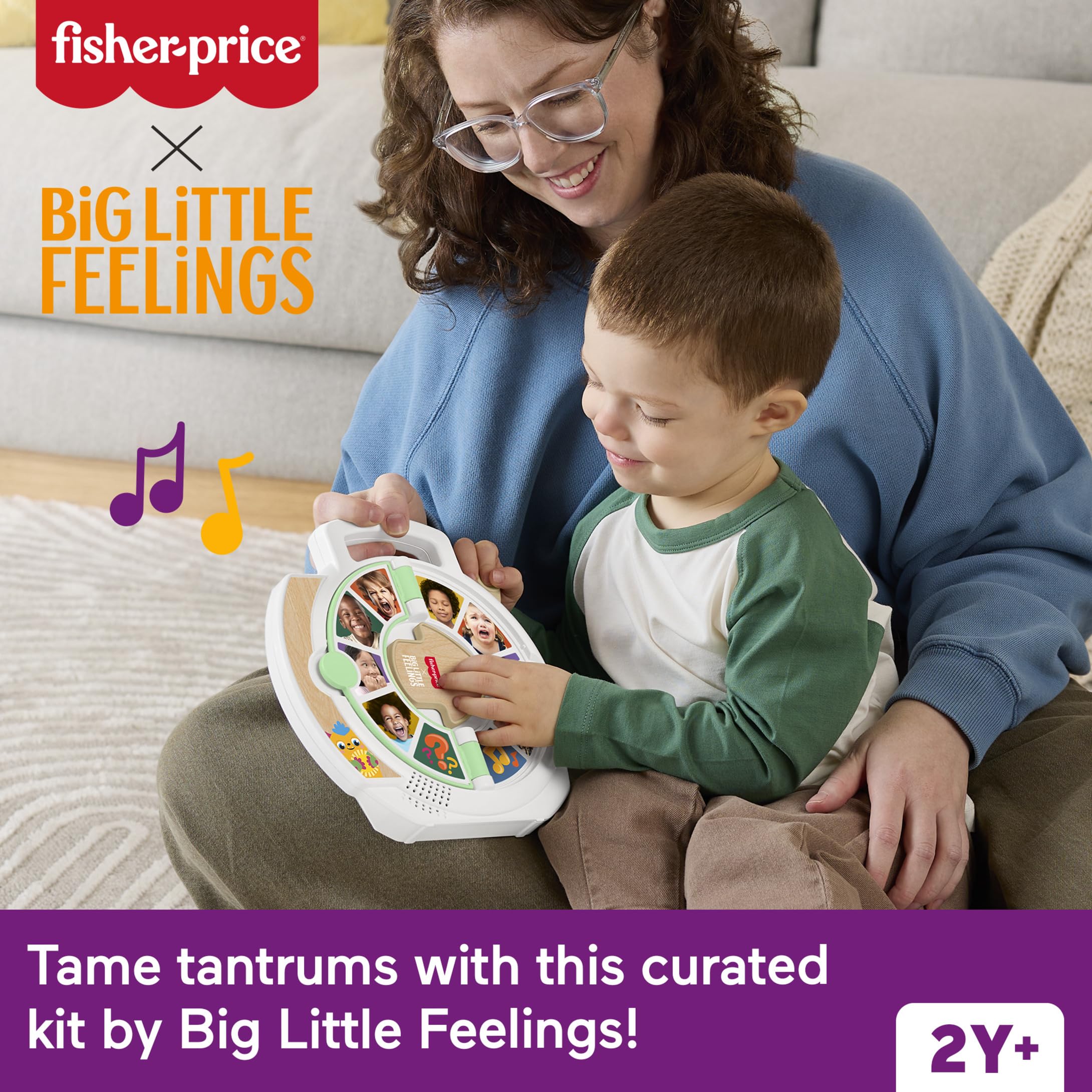 Fisher-Price Toddler Toys Big Little Feelings Calm Down Kit, 4-Piece Set of Activities & Parenting Tips for Social Emotional Development Kids Ages 2+ Years