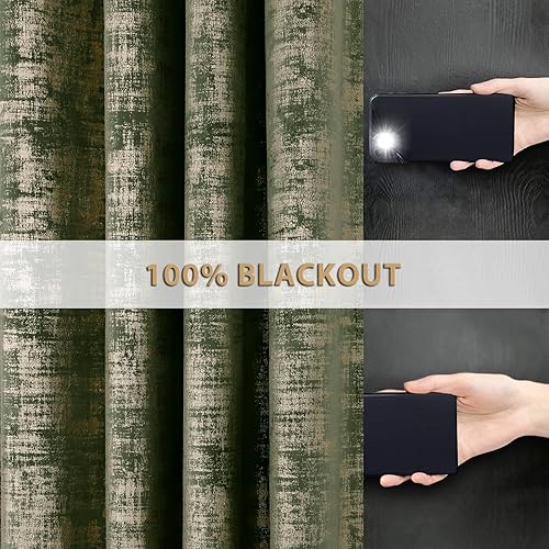 Miniatura 4 de always4u Cortinas de terciopelo suave 100% opacas para dormitorio, sala de estar, ahorro de energía térmica, 84 pulgadas de largo, cortinas de lujo