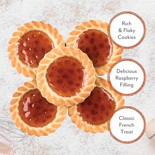 Miniatura 5 de Roland Foods Galletas de tartlette de frambuesa, caja de 7.05 onzas, paquete de 20