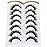 Pooplunch False Eyelashes Cat Eye Look Natural Volume Lashes Wispy Short Fake Eyelashes Faux Mink Lashes 7 Pairs Pack