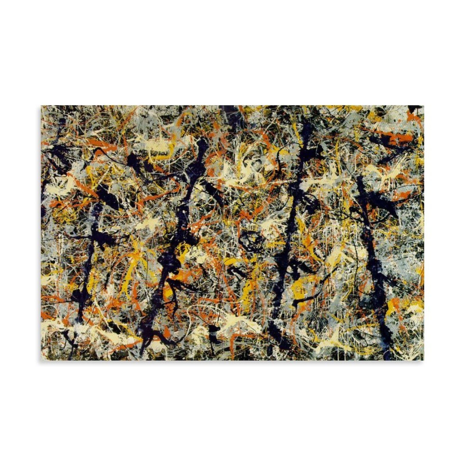 Nganoh Unframe-Style Blue Poles 1952 By Jackson Pollock Canvas Printed Poster Wall Art Gifts Bedroom Prints Home Decor Hanging Picture Canvas Paintings 24X36inch(60X90cm)