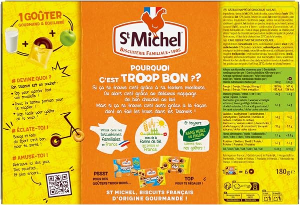 St Michel Doonuts, Nappés Chocolat, 6 Donuts, 180g - 2