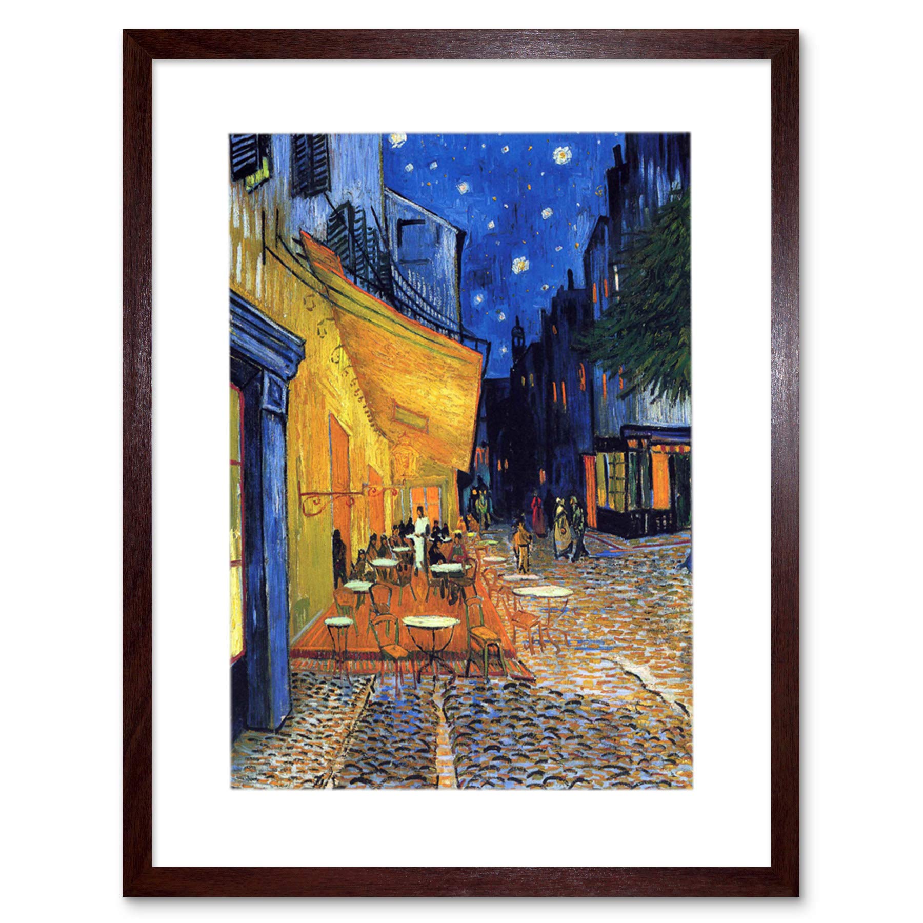 Wee Blue Coo Vincent Van Gogh Cafe Terrace Place Du Forum Arles 1888 Old F 14 Framed Wall Art Print