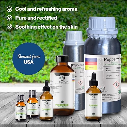 Miniatura 3 de Aceite Esencial de Menta Rectificado Orgánico - 0.3 fl oz