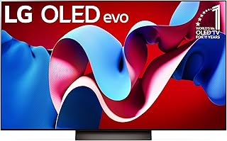 LG 55-Inch C4 OLED evo 4K Smart TV - α9 AI Processor 4K, Alexa Built-in, 144Hz Refresh Rate, HDMI 2.1, G-Sync, FreeSync, V...
