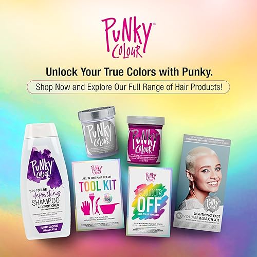 Miniatura 6 de Punky Colour 3 en 1 Limpiador y acondicionador para el cabello con depósito de color, 8.5 onzas líquidas (Purpledacious)