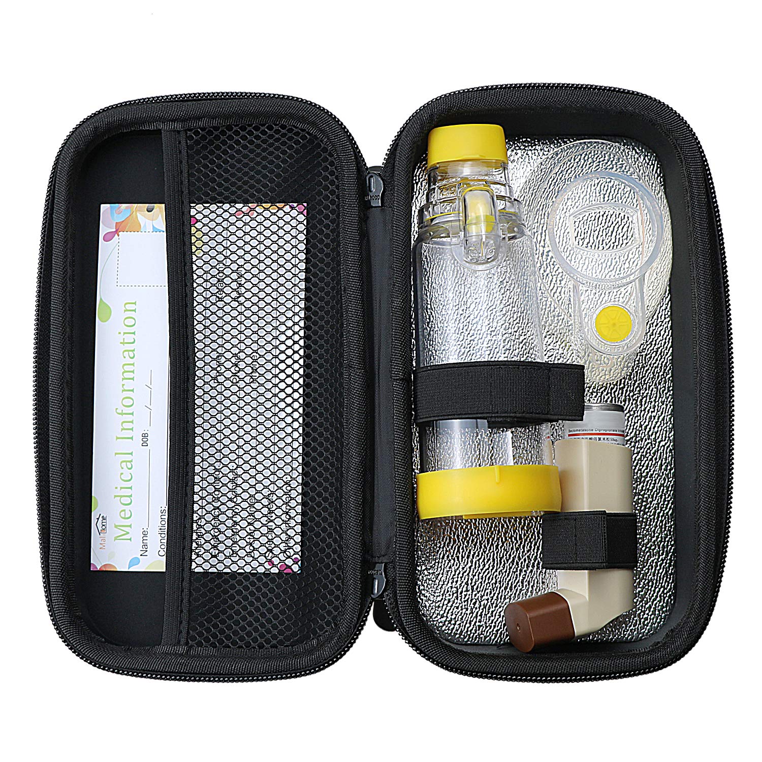 Asthma Inhaler Spacer and Aerochamber Carrying case for Children and
