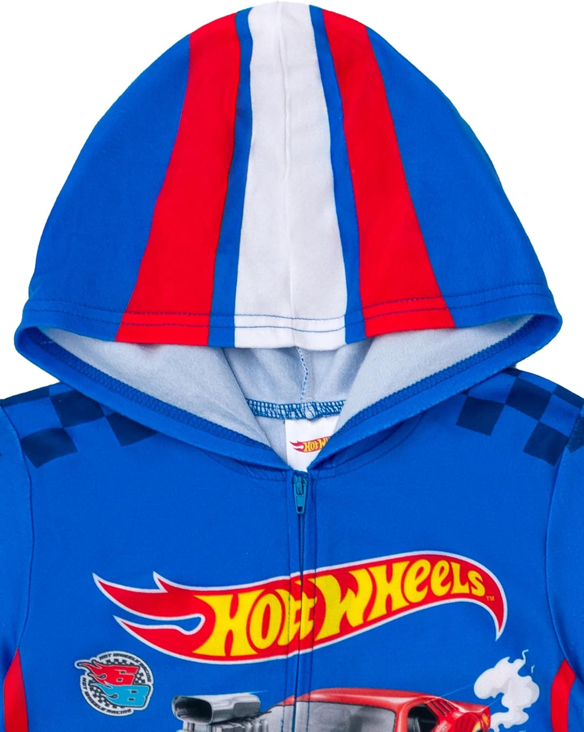 Hot Wheels Zip Up Hooded Coverall Toddler to Big Kid Sizes (3T - 10-12)