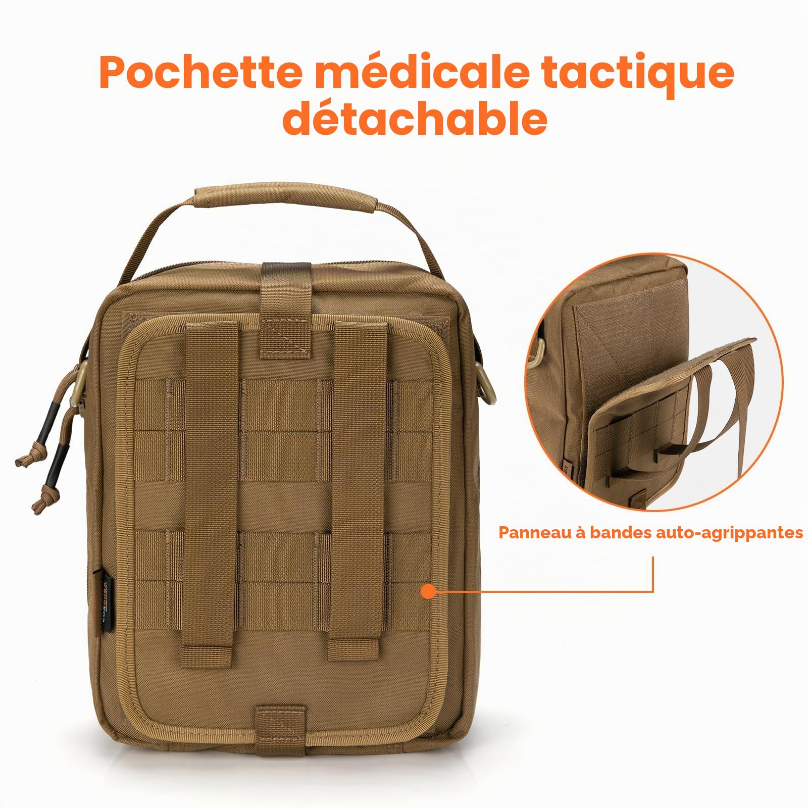 EXCELLENT ELITE SPANKER Sac Médical Tactique Rip Away Trousse de Secours | sacs de premiers secours vide,trousse premier secours avec croix,pochette molle ifak,pour randonnée camping militaires