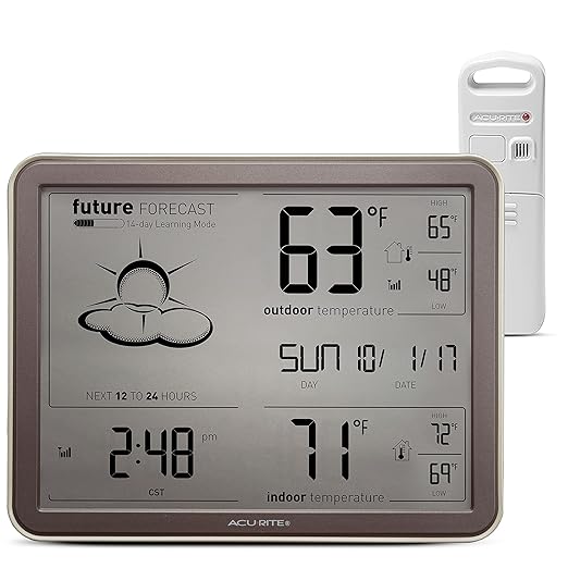 AcuRite 75077 Wireless Weather Station with Large Display, Wireless