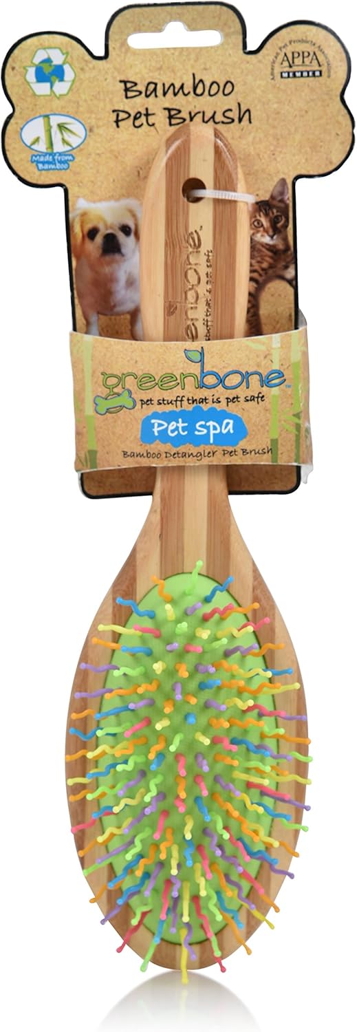Greenbone All Natural Bamboo Pet Grooming Brushes Made from Sustainable Materials