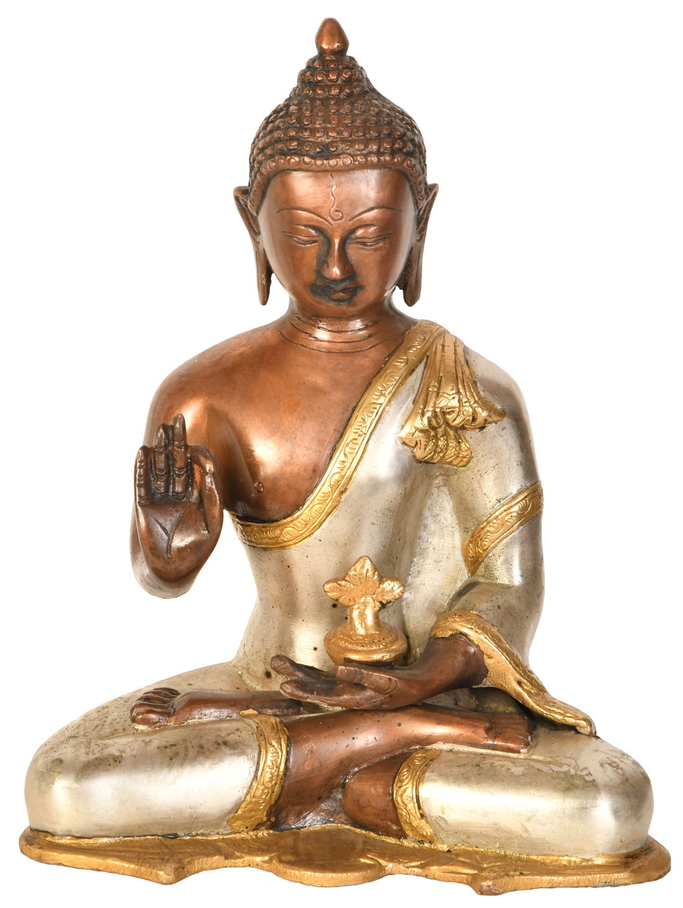 Statue de Bouddha tibétain laiton cadeau spirituel idéal pour pendaison de crémaillère