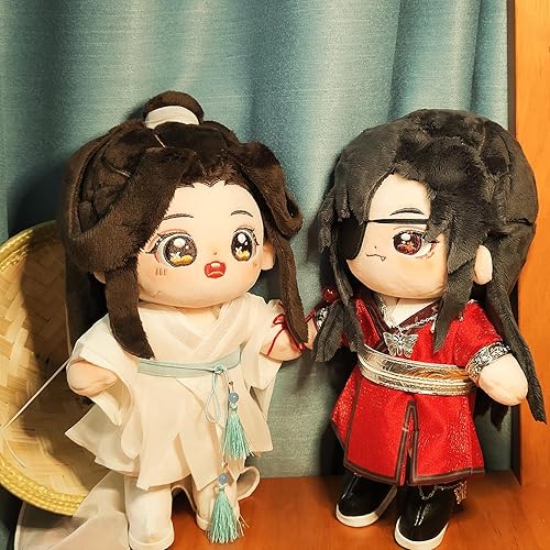 Miniatura 6 de CALEMBOU Bonita muñeca de peluche de 7.9 in, muñeca de disfraz de Xie Lian Hua Cheng, muñeca de peluche suave de anime, regalo coleccionable para