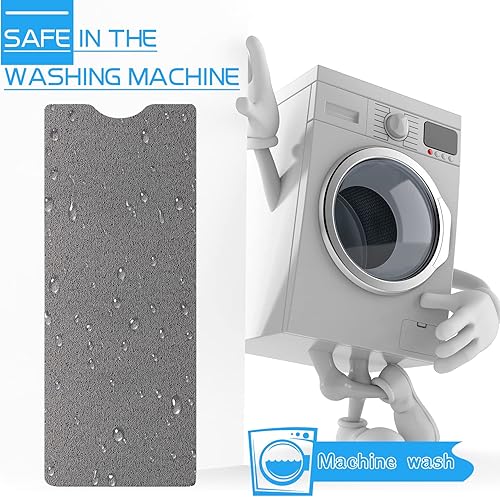 Miniatura 7 de Tapete antideslizante para bañera de PVC suave, tapete para bañera de baño de 16 x 40 pulgadas, color beige