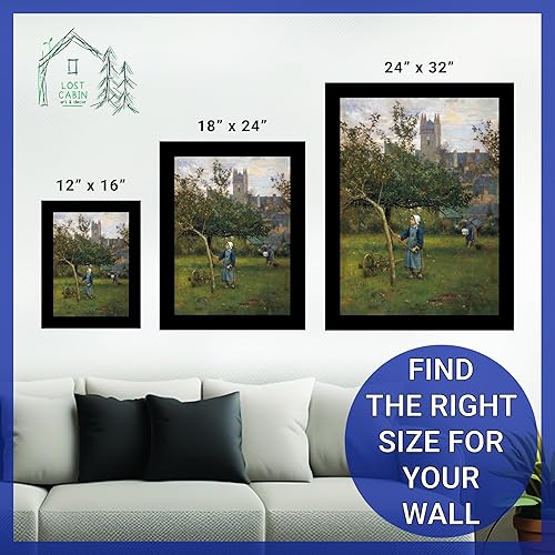 Miniatura 6 de Lost Cabin Apple Gathering de Walter Frederick Osborne  Lienzo en marco biselado dorado  Reproducción de pintura de obras de arte finas  Póster