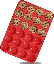 Anaeat Silicone Muffin Pan - Mini 24 Cups Cupcake Tray, Non-Stick Silicone Baking Molds for Making Muffin Cakes, Cupcake, Chocolate, Bread,Tart and Desserts, Just Pop Out