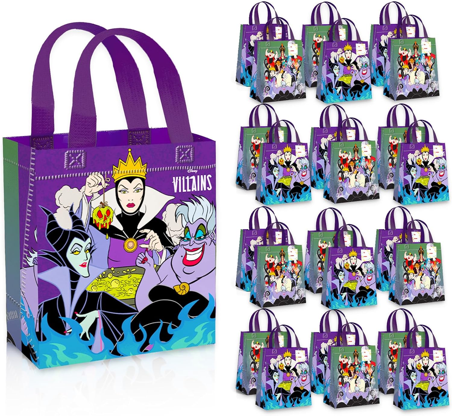 Disney Villains Party Favor Bags for Kids Birthday 12 Pack Bundle