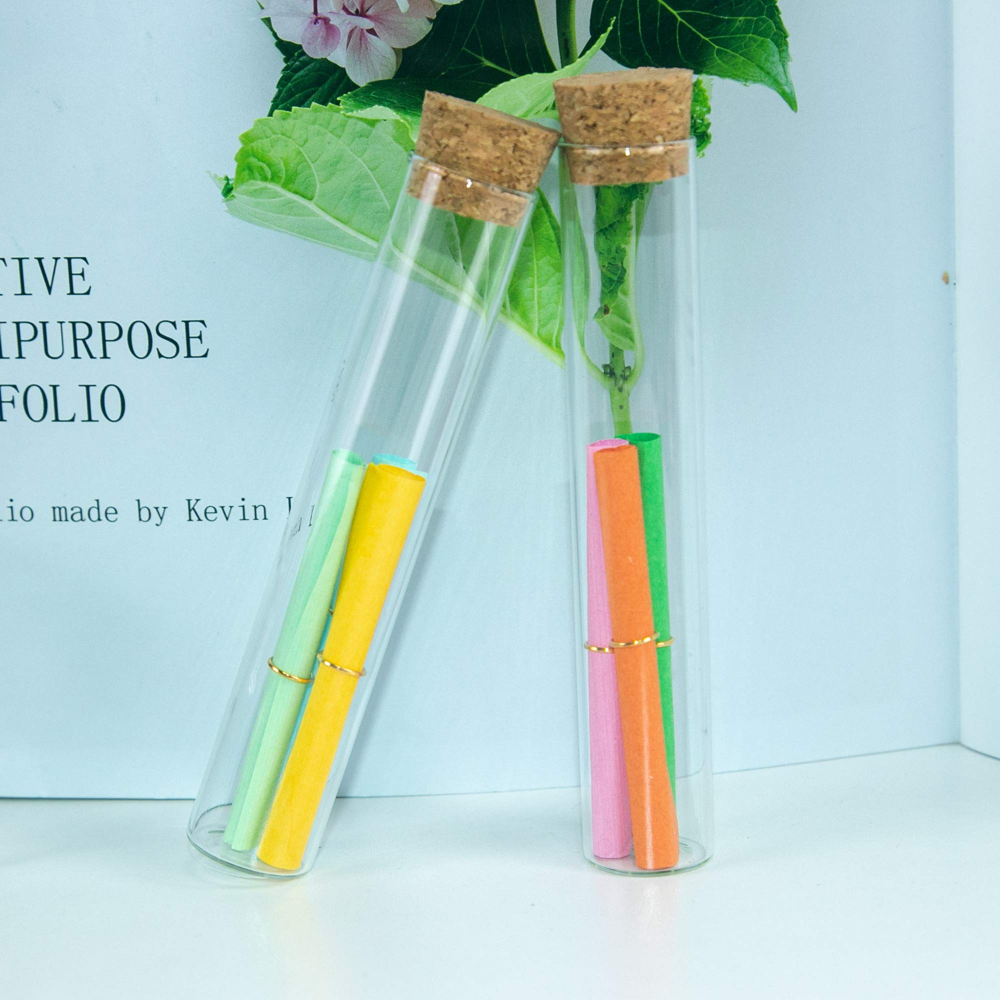 100 Flacons En Verre 30ml Avec Bouchon Liège - Tubes Transparents Pour Expériences, Cosmétiques, Artisanat