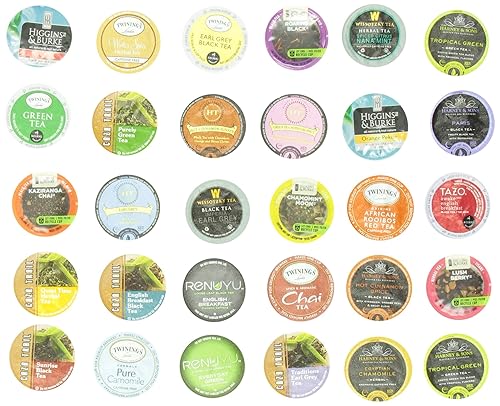 Miniatura 9 de Paquete variado de té surtido que incluye té verde, té negro, té Earl Grey y té de hierbas, cápsulas de té de una sola porción para máquinas Keurig