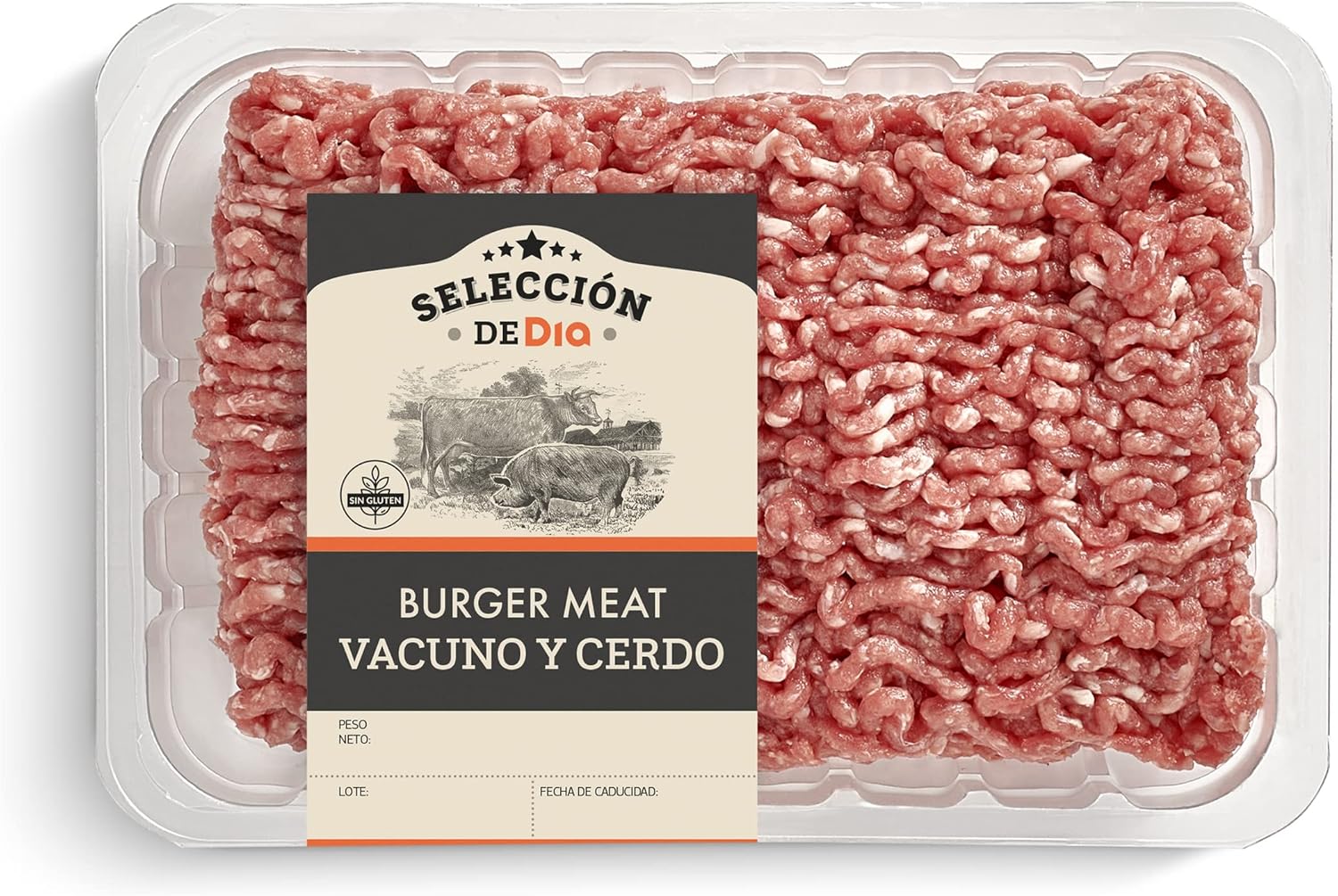 SELECCIÓN DE DIA preparado de carne picada de vacuno y cerdo bandeja 900 gr