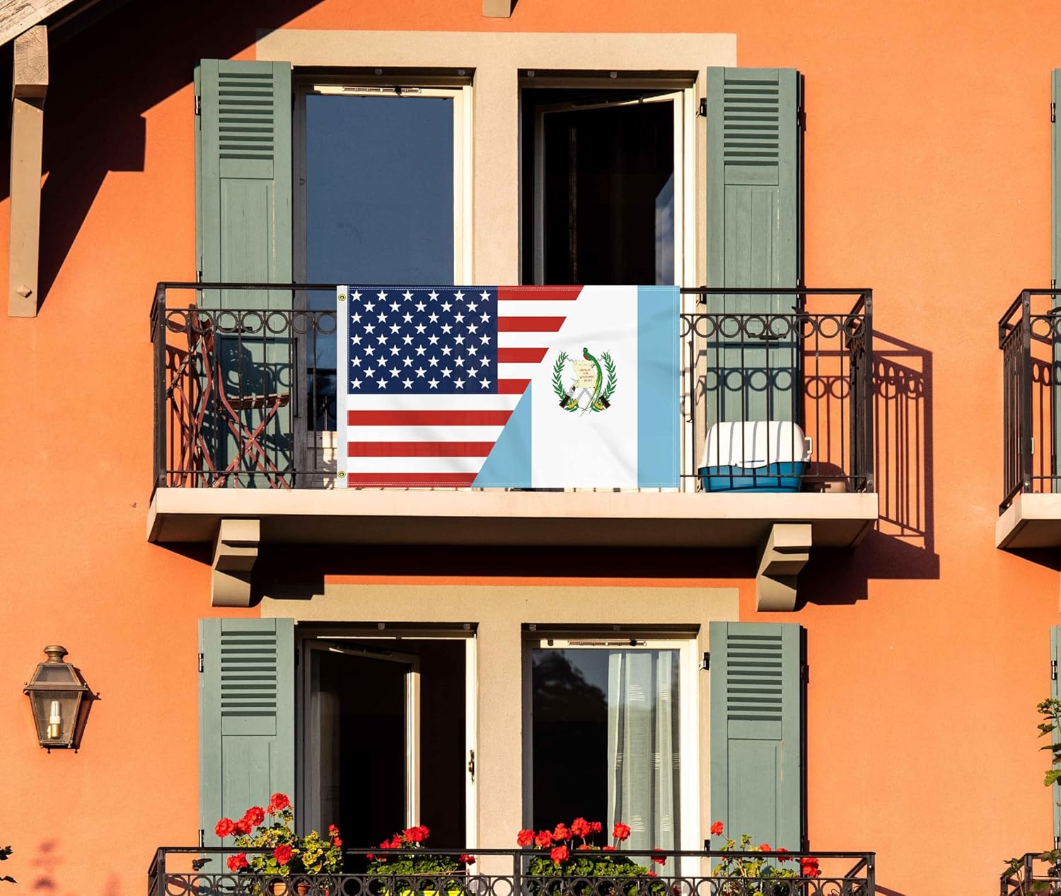 3×5 FT USA Guatemala Friendship Flag, Large 150D America Guatemalan Outdoor Banner,Double Side Printing American Decor For Patio Garden With Brass Gromment - Image 3