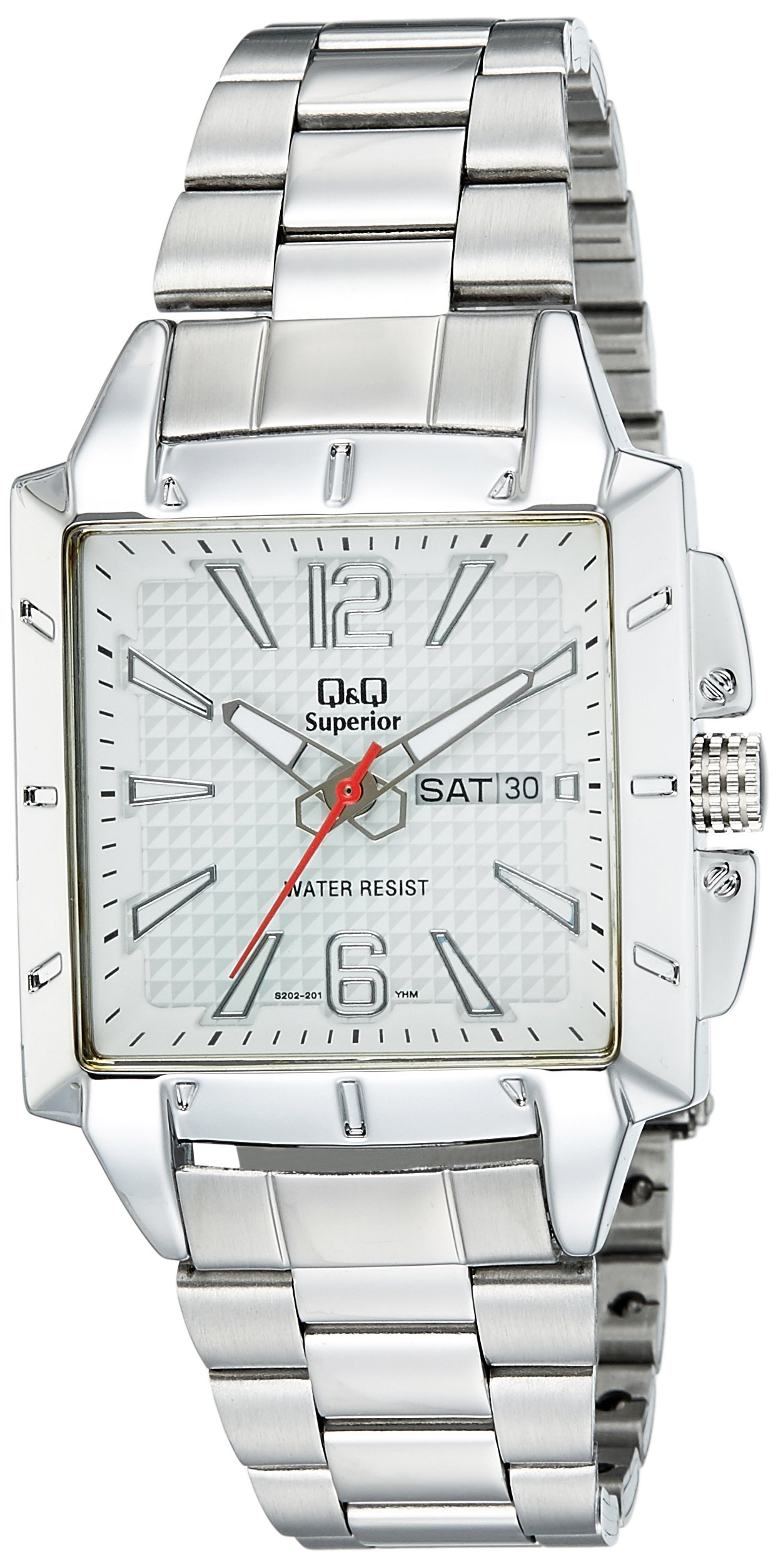 Q&Q Shogun Analog White Dial Mens Watch - S202-201Y (B00OKFYIBS) Amazon Price History, Amazon Price Tracker
