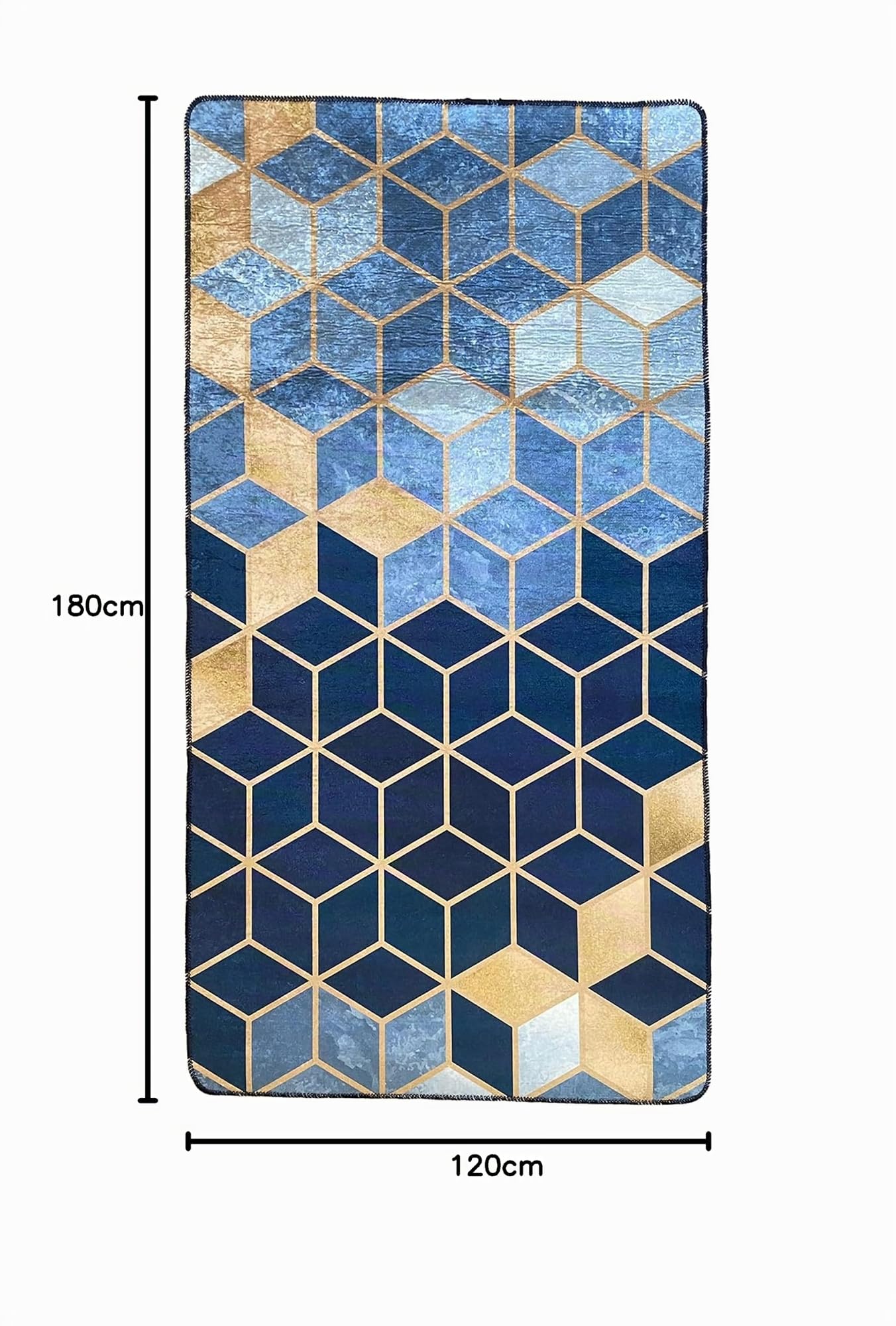 Mani Textile Tapis Luxe Bleu 120x180cm