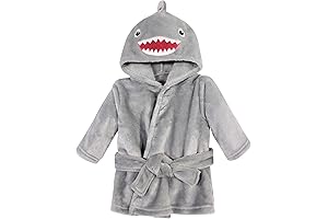 Hudson Baby Unisex Baby Shark Hooded Plush Bathrobe